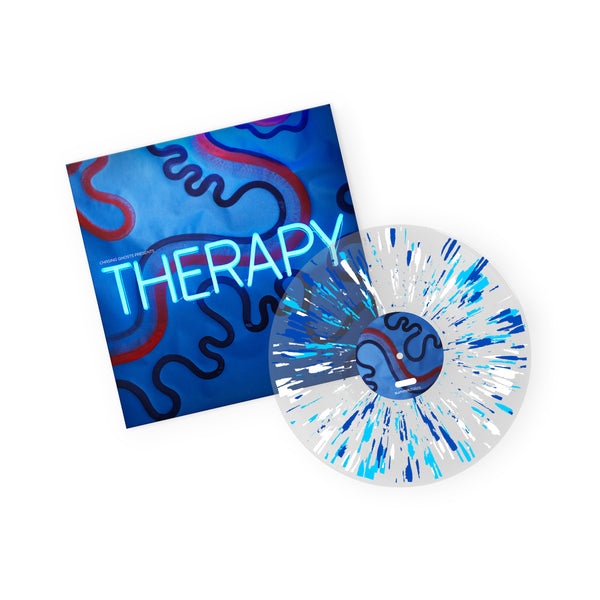 Chasing Ghosts - Therapy 'Clear w/ Blue, Teal and White Splatter' Vinyl